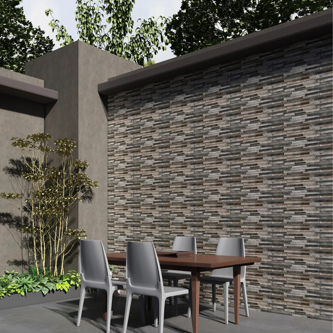 Exotica Irazu sand, stone-pattern wall tile for exterior walls
